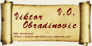 Viktor Obradinović vizit kartica